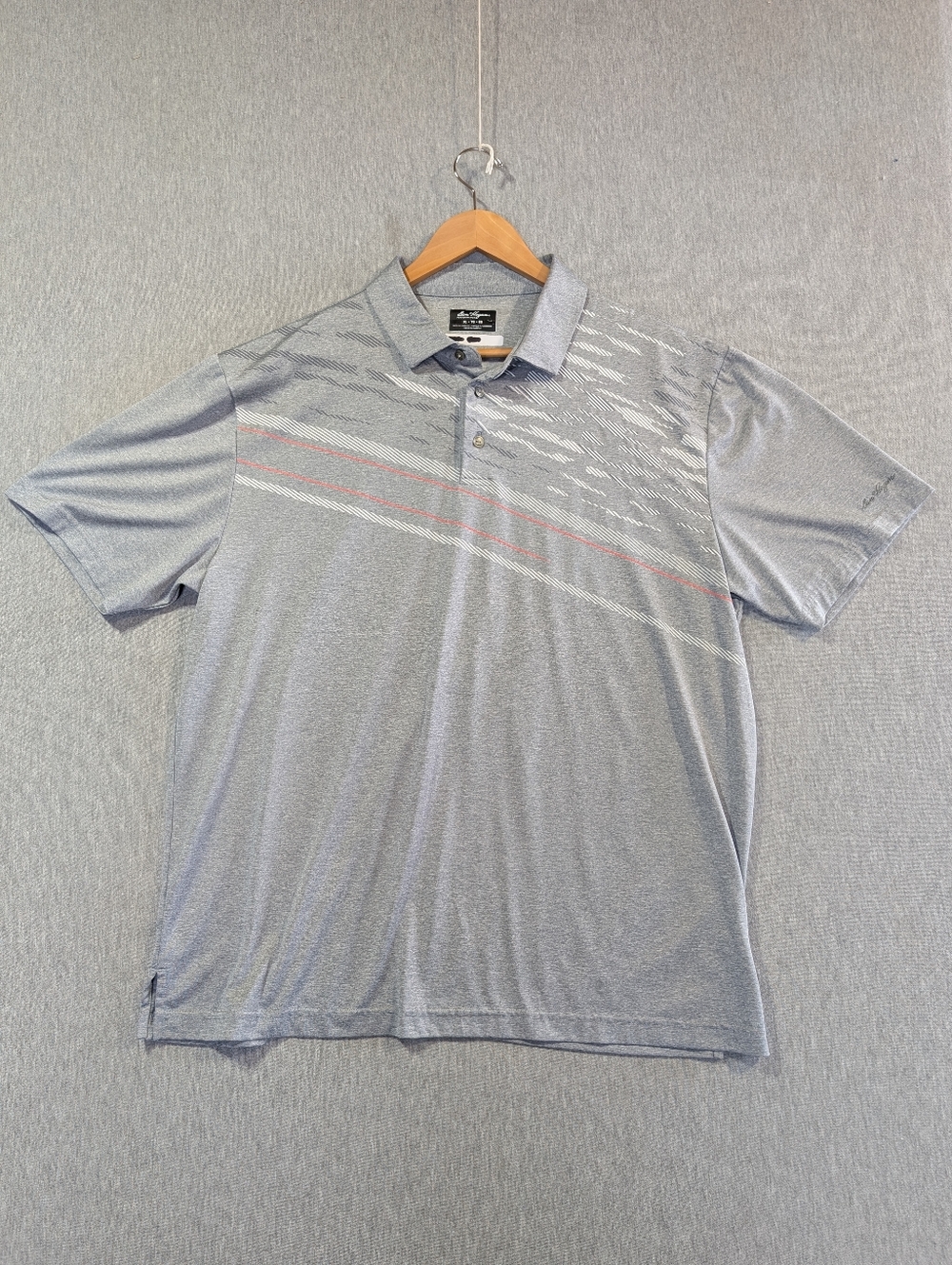 Ben Hogan Performance Golf Polo Shirt Men's XL Gray White